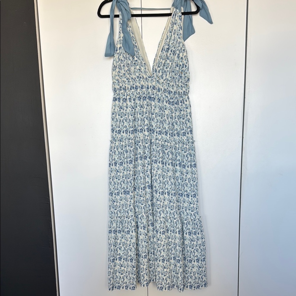 Blue Floral Maxi Dress